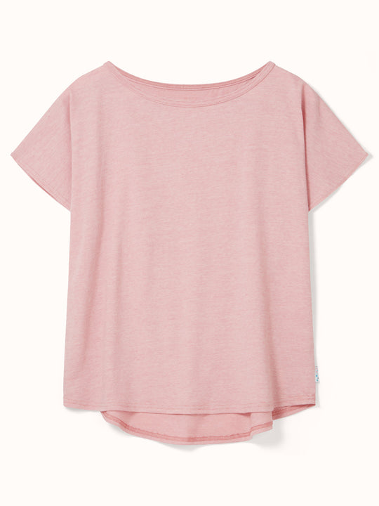 womens merino T-shirt superlove merino pink still #colour_vintage-rose-melange