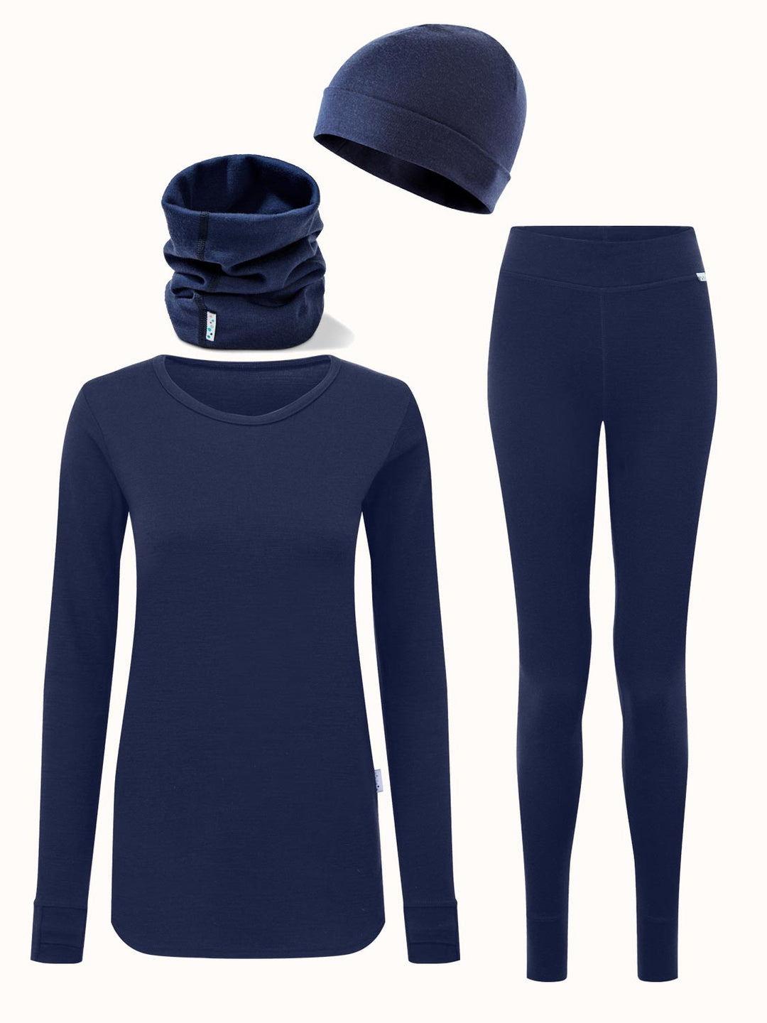 womens merino ski thermal base layer superlove merino navy #colour_french-navy