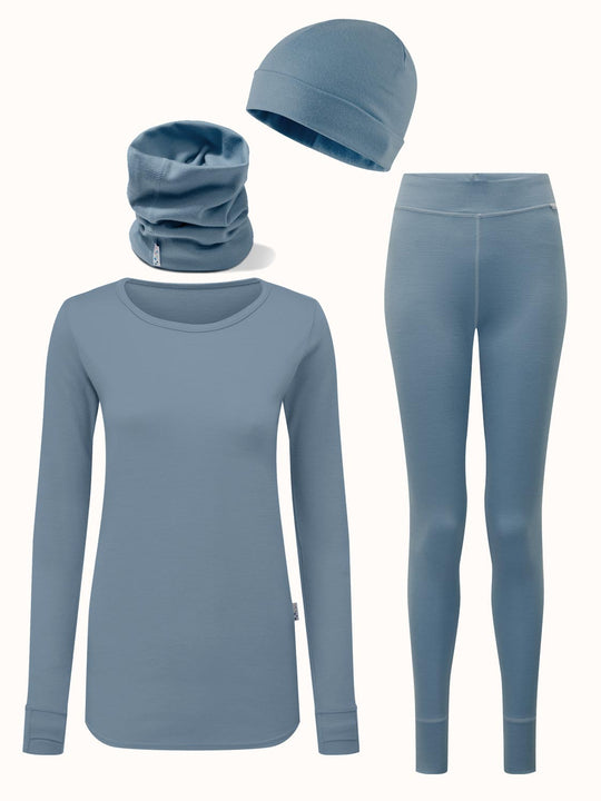 womens merino ski thermal base layer superlove merino blue #colour_lake