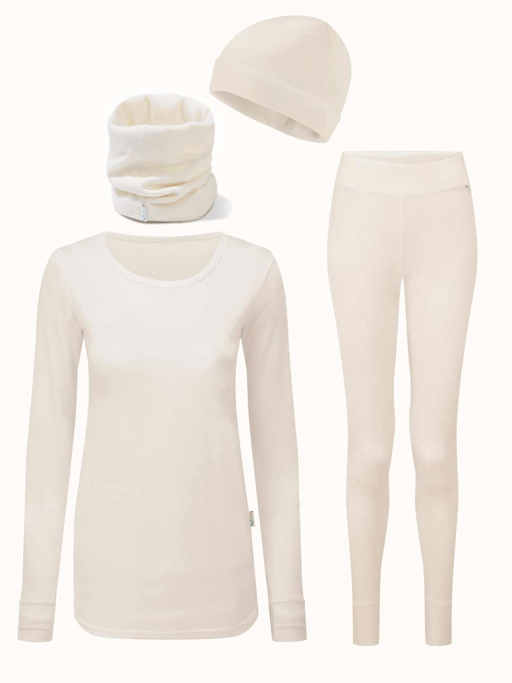 womens merino ski thermal base layer superlove merino white ivory #colour_pure-ivory