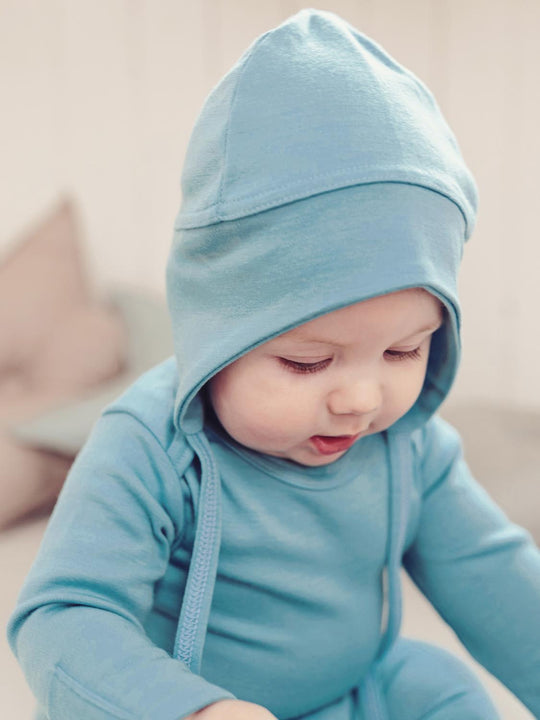 Merino Baby & Toddler Reversible Hat Accessory Superlove Merino Blue #colour_raindrop