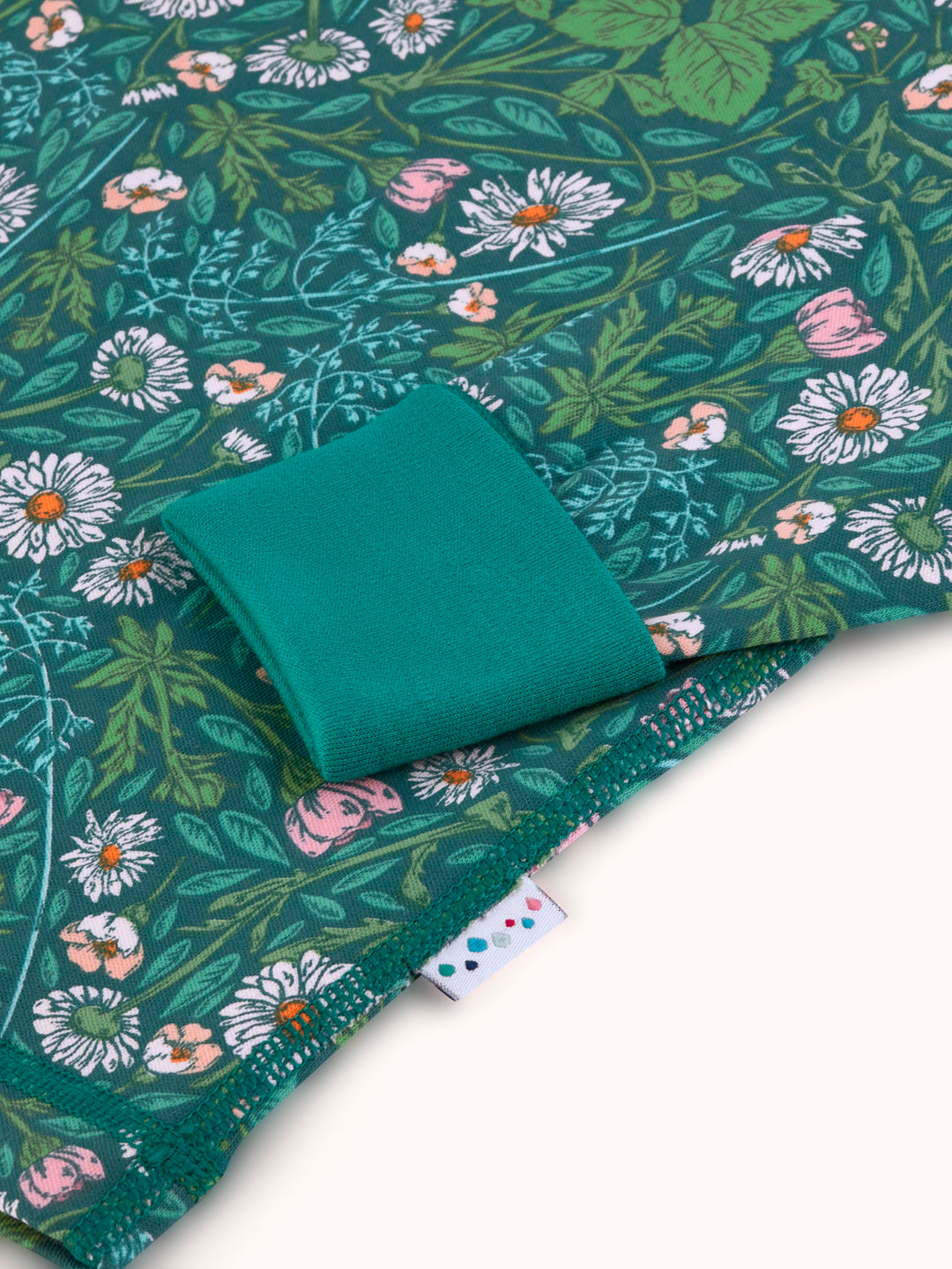 organic cotton kids pyjama PJ swatch #colour_secret-garden