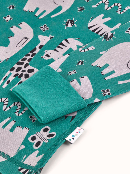 organic cotton kids pyjama PJ swatch #colour_on-safari