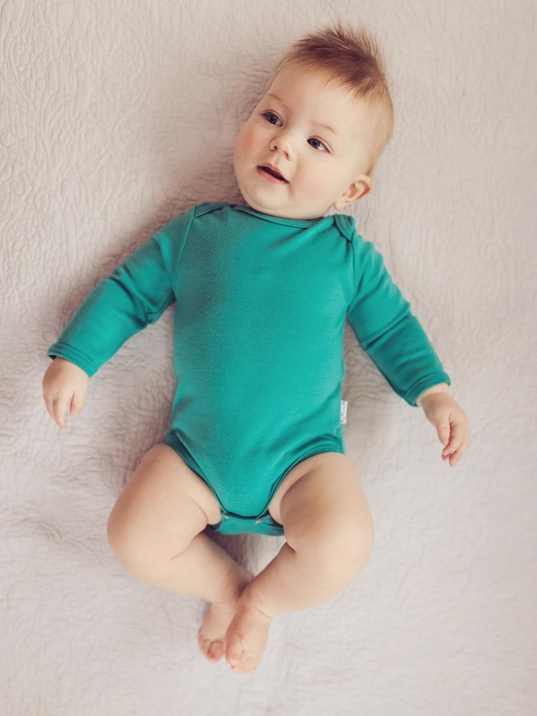 Baby Merino Bodysuit Superlove Merino Green front #colour_wild-green