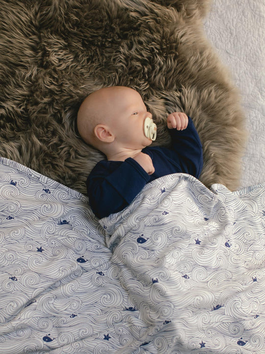 merino baby cot blanket ocean  sleep #colour_drifting-off