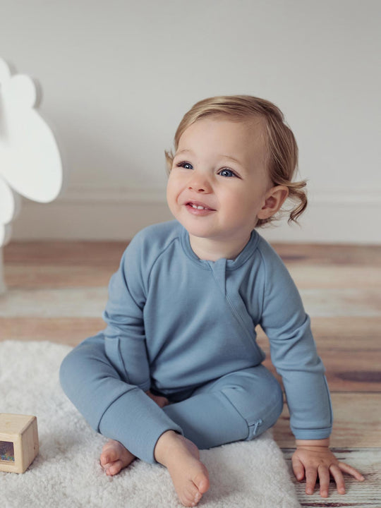 merino baby sleepsuit blue hero #colour_lake