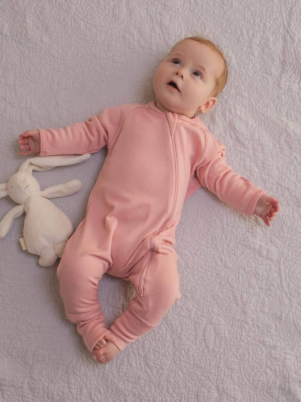 Merino baby zipsuit pink FULL #colour_vintage-rose