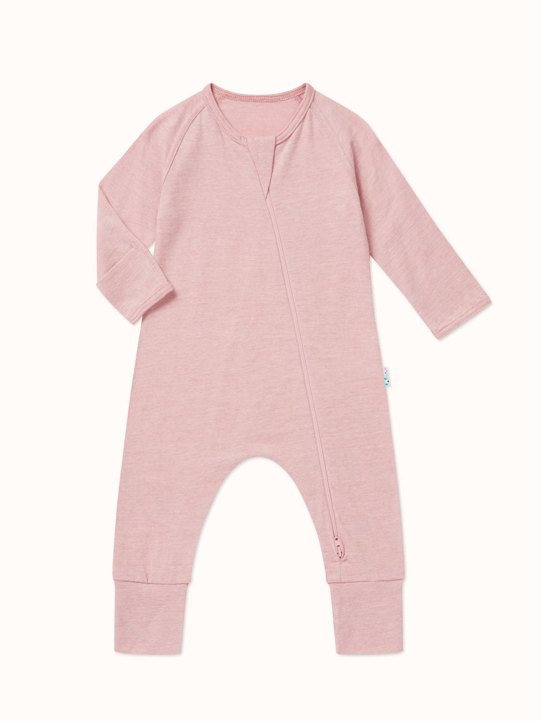 merino baby sleepsuit pink superlove #colour_vintage-rose-melange