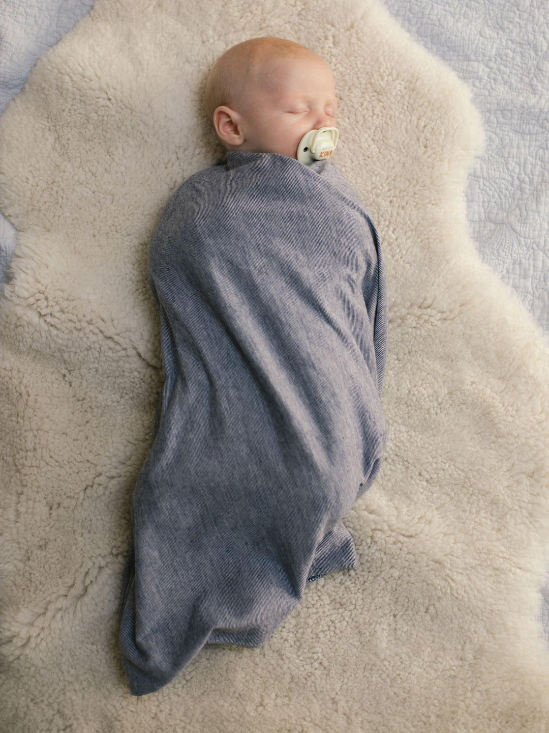 merino organic baby swaddle blanket navy superlove wrap #colour_french-navy-melange