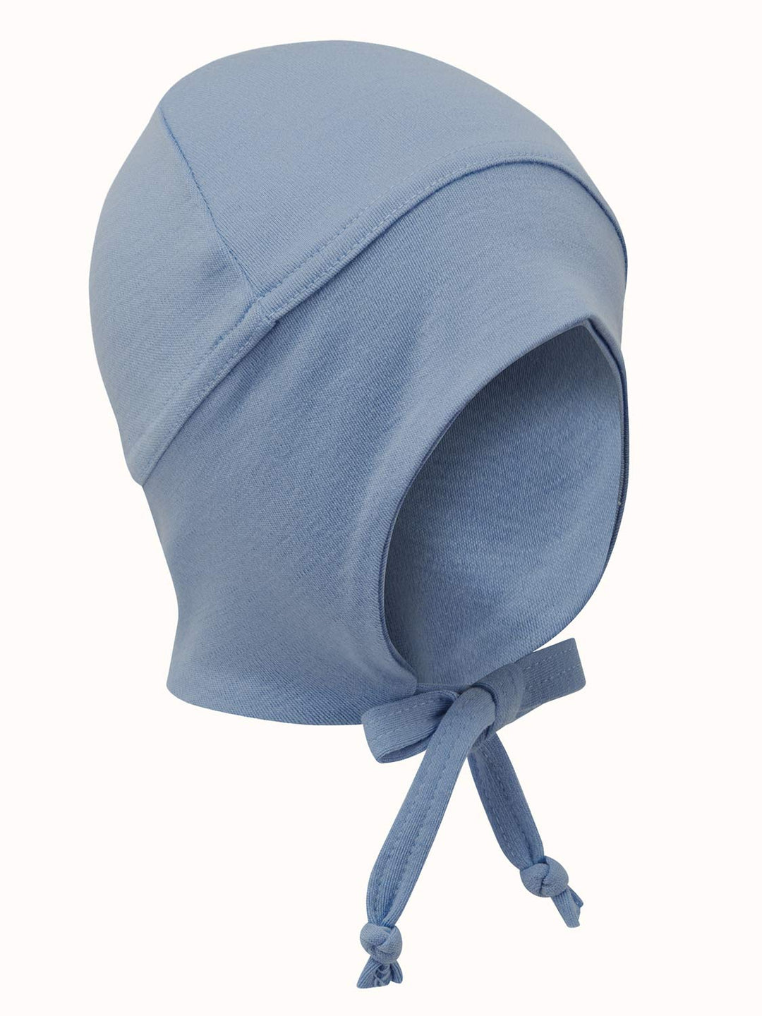 Merino Baby Toddler Reversible Hat  with ties Superlove Merino blueside #colour_lake