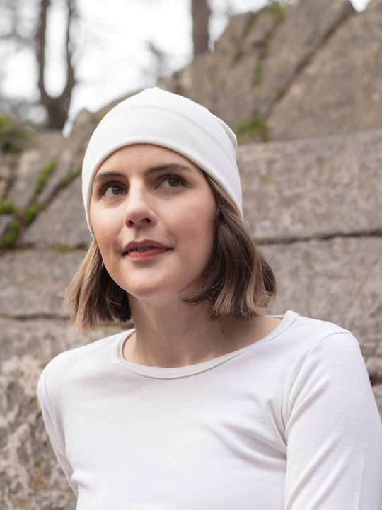 Merino beanie hat ivory #colour_pure-ivory