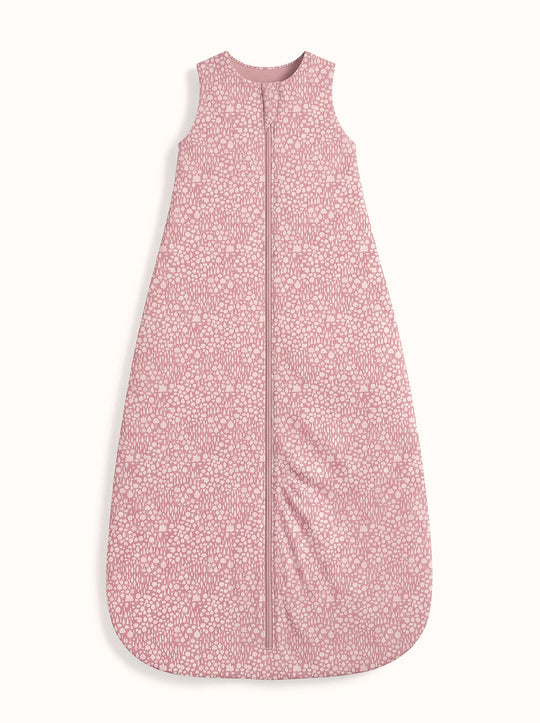 Merino toddler sleeping bag forest woodland print still pink #colour_sylvan-rose
