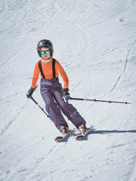 Merino kids thermal baselayer ski orange #colour_fox