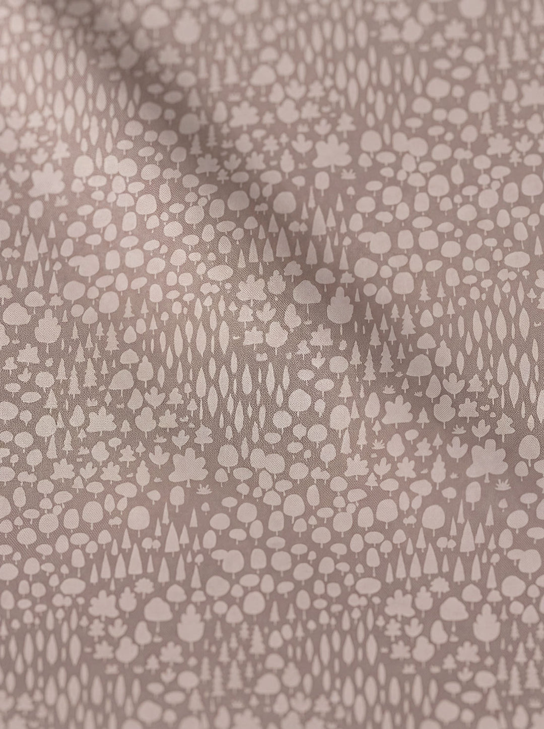 Merino baby sleeping bag neutral forest woodland print swatch #colour_sylvan-fawn