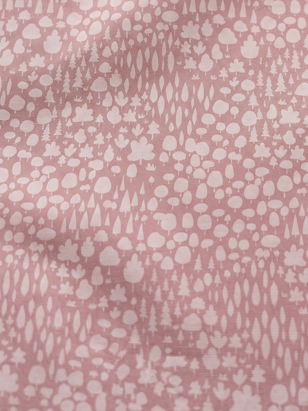 Merino baby sleeping bag forest woodland print swatch pink #colour_sylvan-rose