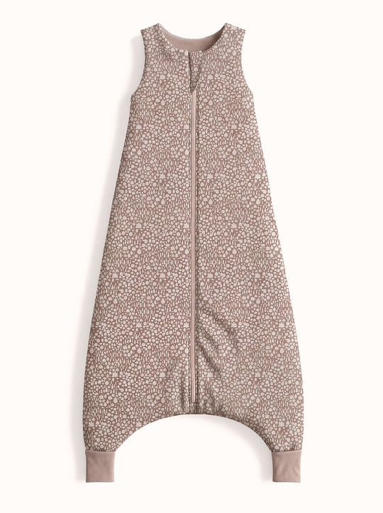 Merino toddler sleeping bag with feet tree forest print #colour_sylvan-fawn