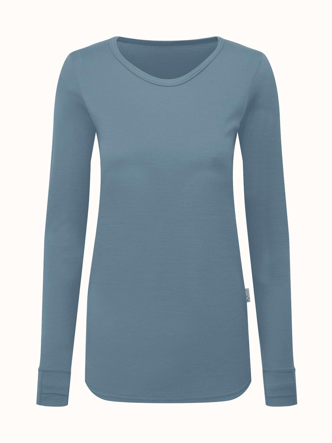 Merino womens baselayer thermal top blue #colour_lake