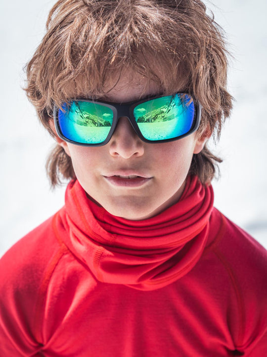 merino wool snood red ski #colour_soft-red
