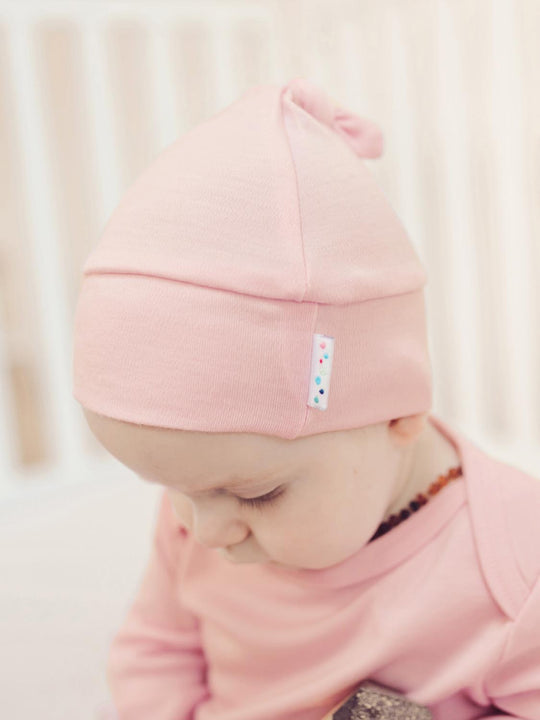 newborn baby merino hat pink side #colour_vintage-rose