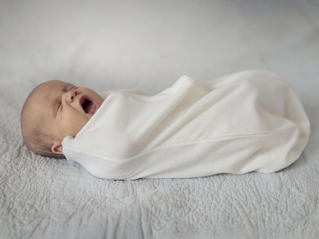 newborn baby merino zip swaddle white #colour_pure-ivory