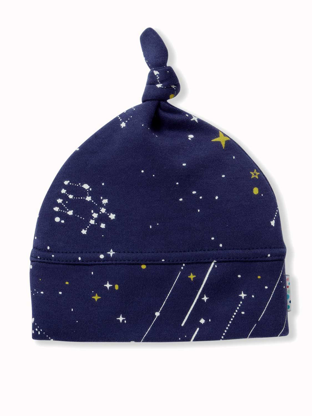 organic cotton newborn baby hat space stars navy  #colour_superstar