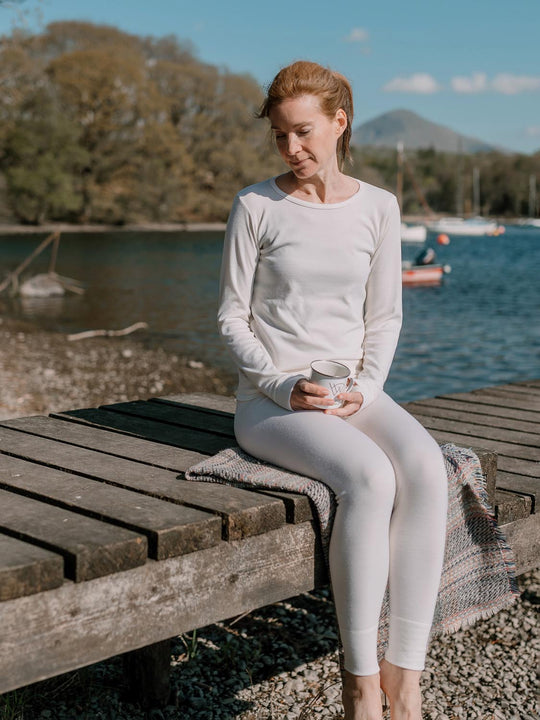 womens merino base layer thermal white front #colour_pure-ivory
