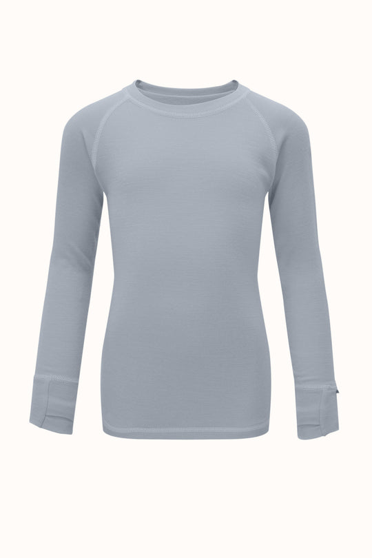 Imperfect Merino Kids Base Layer Top Imperfect Superlove Outlet Soft Red #colour_cloud-grey