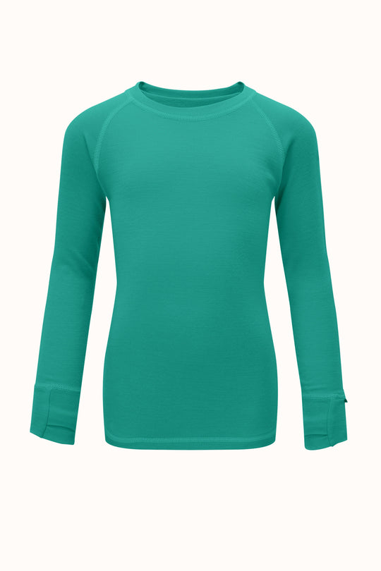 Imperfect Merino Kids Base Layer Top Imperfect Superlove Outlet Soft Red #colour_wild-green