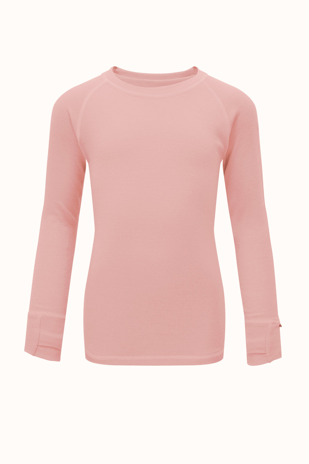 Imperfect Merino Kids Base Layer Top Imperfect Superlove Outlet Soft Red #colour_vintage-rose
