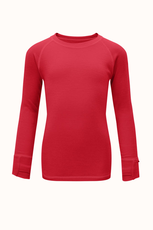 Imperfect Merino Kids Base Layer Top Imperfect Superlove Outlet Soft Red #colour_soft-red